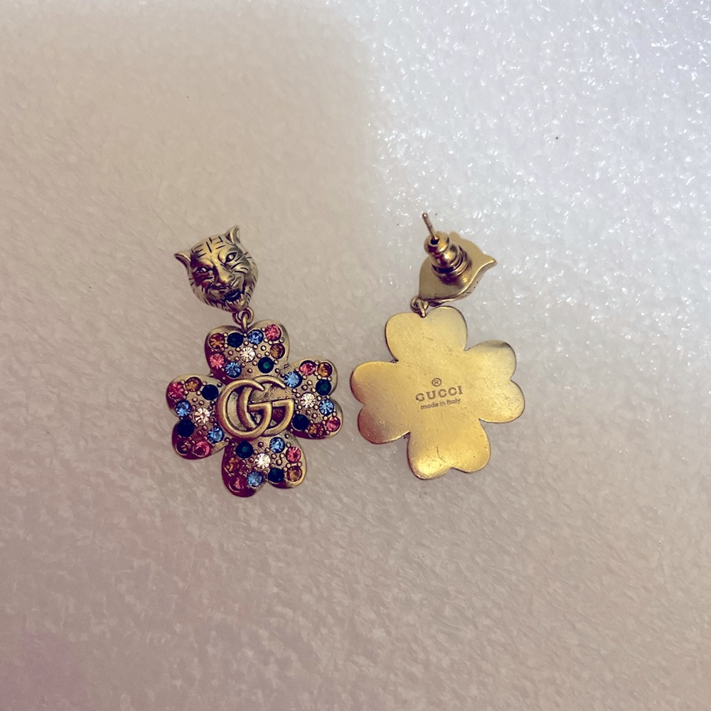 Gucci Feline Head  Earrings Authentic - Picture 16 of 16